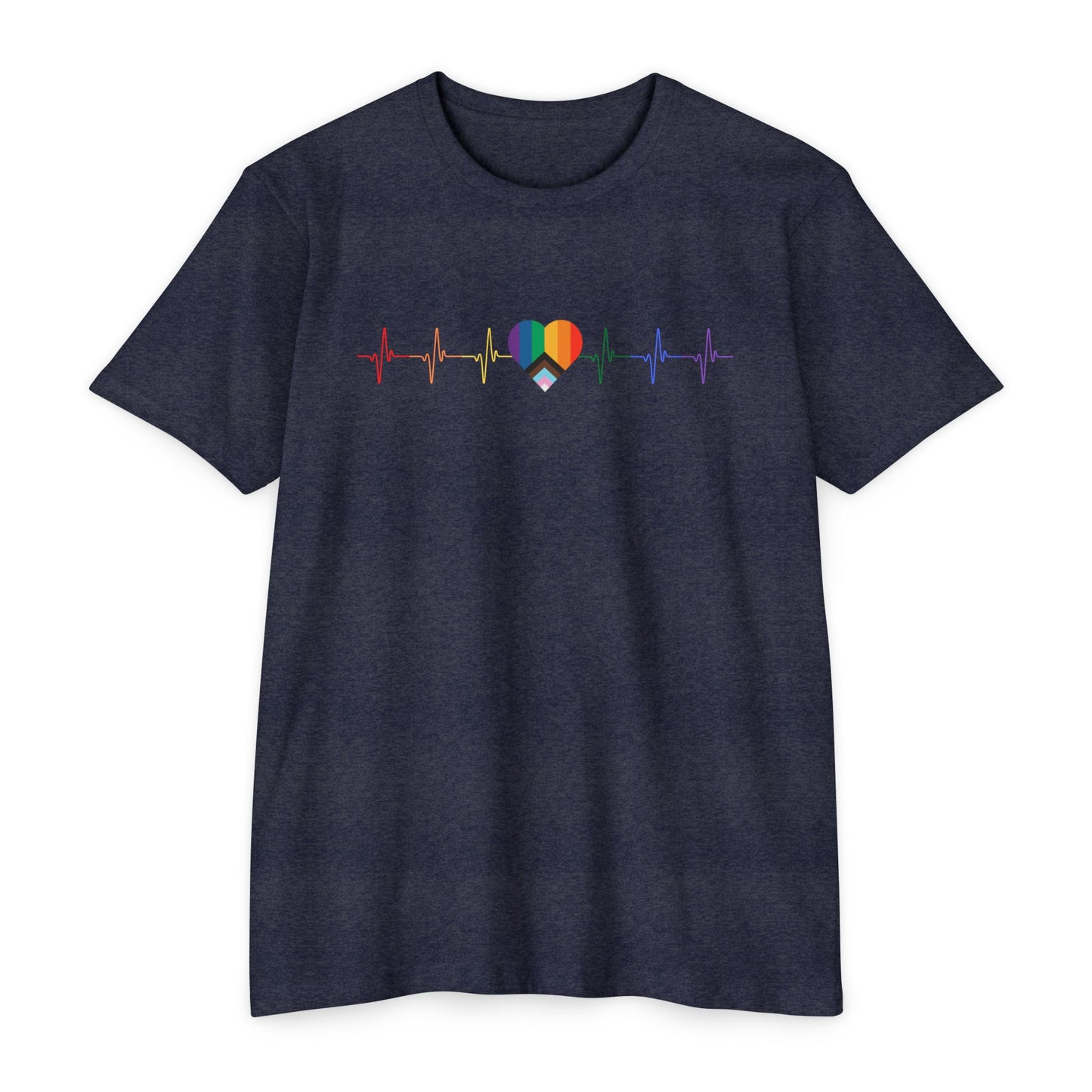Pride Pulse Rainbow Heart T-Shirt