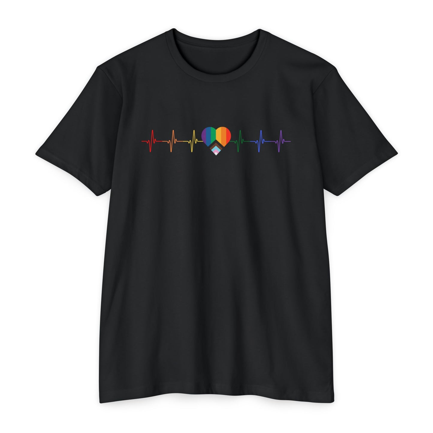 Pride Pulse Rainbow Heart T-Shirt
