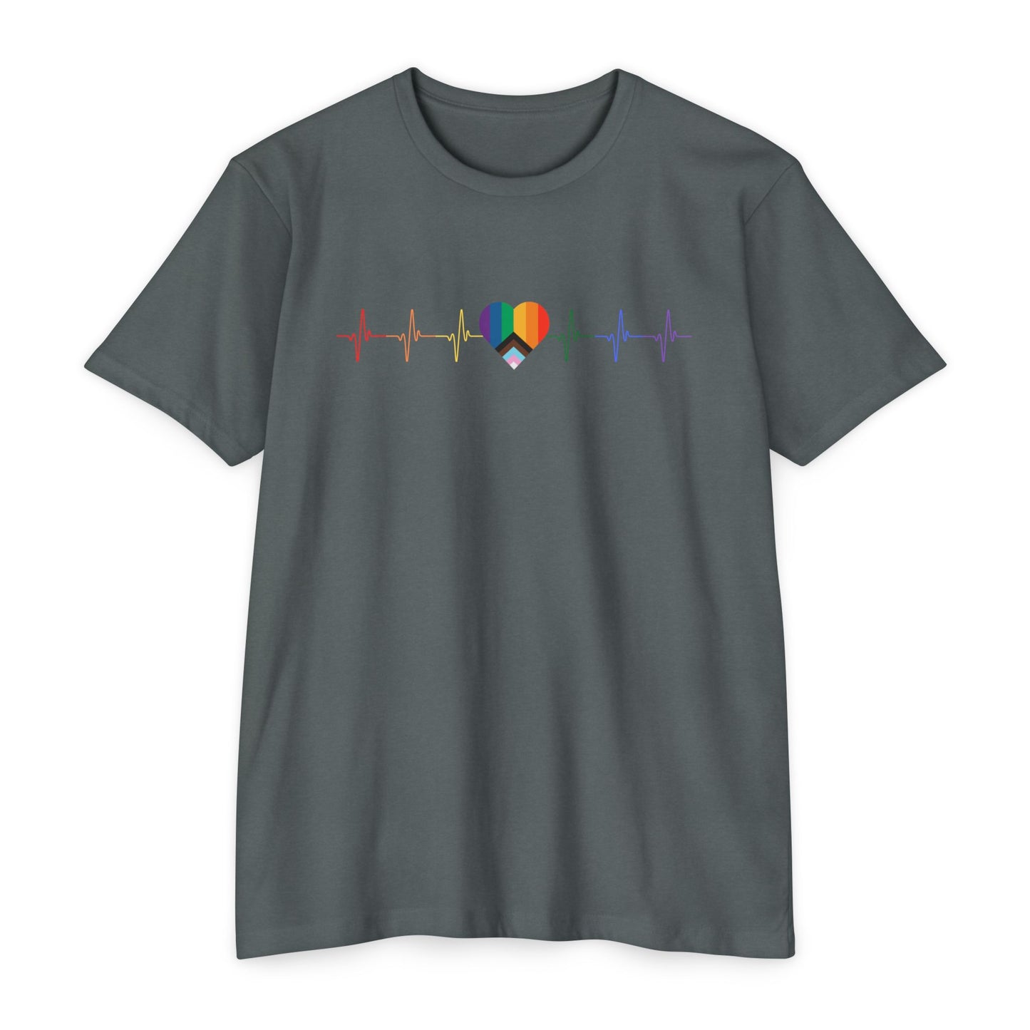 Pride Pulse Rainbow Heart T-Shirt