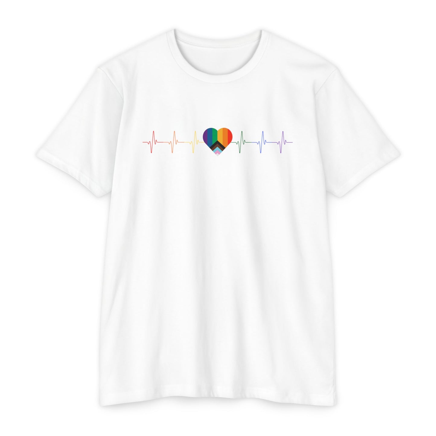 Pride Pulse Rainbow Heart T-Shirt