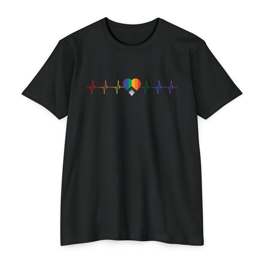 Pride Pulse Rainbow Heart Shirt- Wear Your Love on Your Shirt!